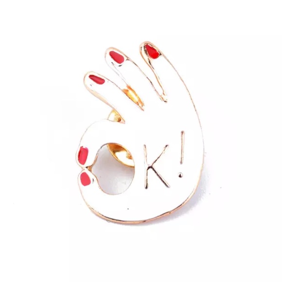 Jewelry - NEW “OK” Hand Gesture Enamel Pin Brooch